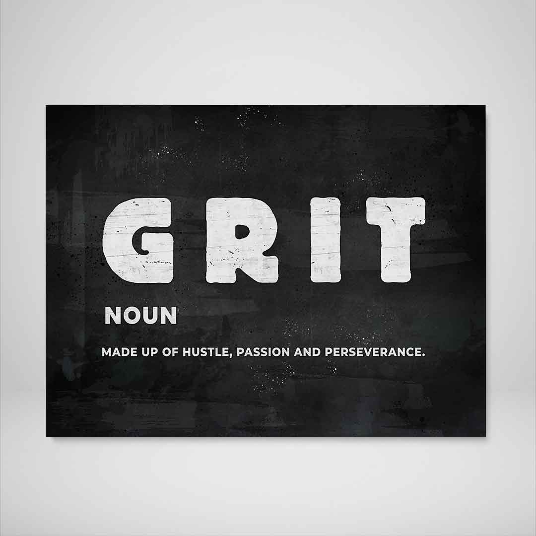 Grit Motivational Poster Canvas Print Inspirational Office Wall Art-GRIT-DEVICI