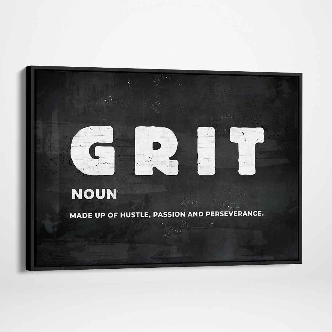 Grit Motivational Poster Canvas Print Inspirational Office Wall Art-GRIT-DEVICI