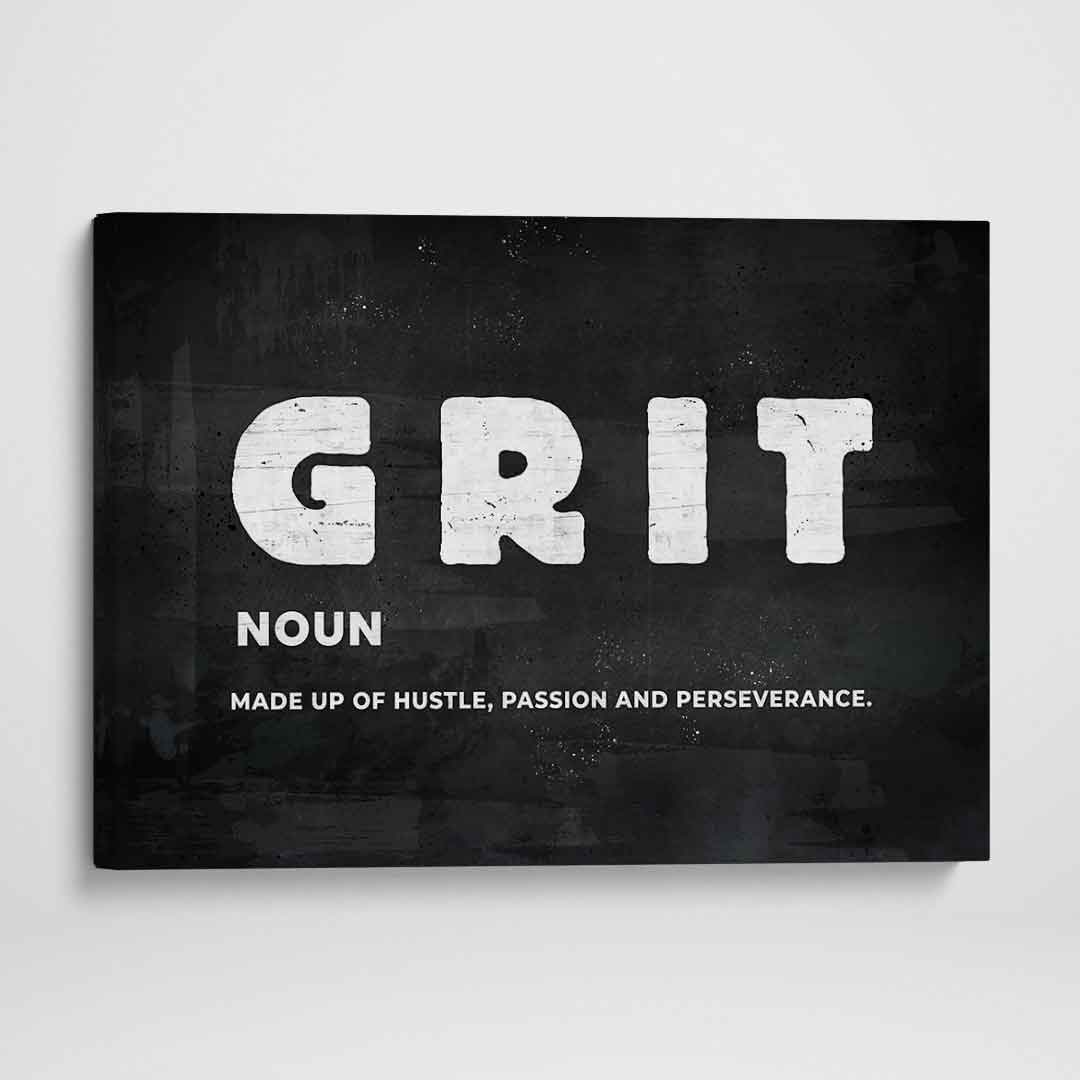 Grit Motivational Poster Canvas Print Inspirational Office Wall Art-GRIT-DEVICI