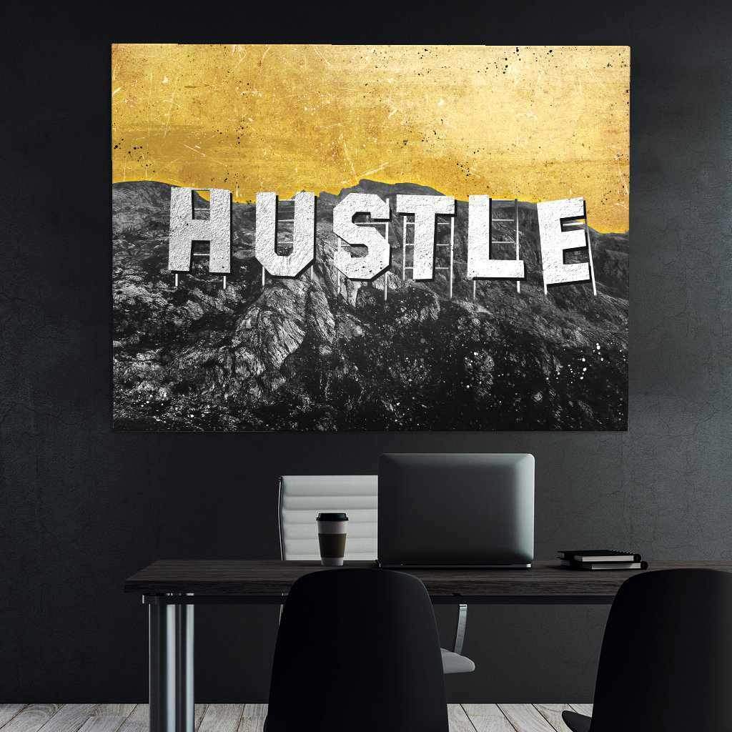 Hollywood Hustle Inspirational Wall Art Motivational Poster Canvas-HOLLYWOOD HUSTLE-DEVICI