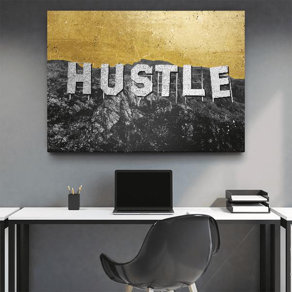 Hollywood Hustle Inspirational Wall Art Motivational Poster Canvas-HOLLYWOOD HUSTLE-DEVICI