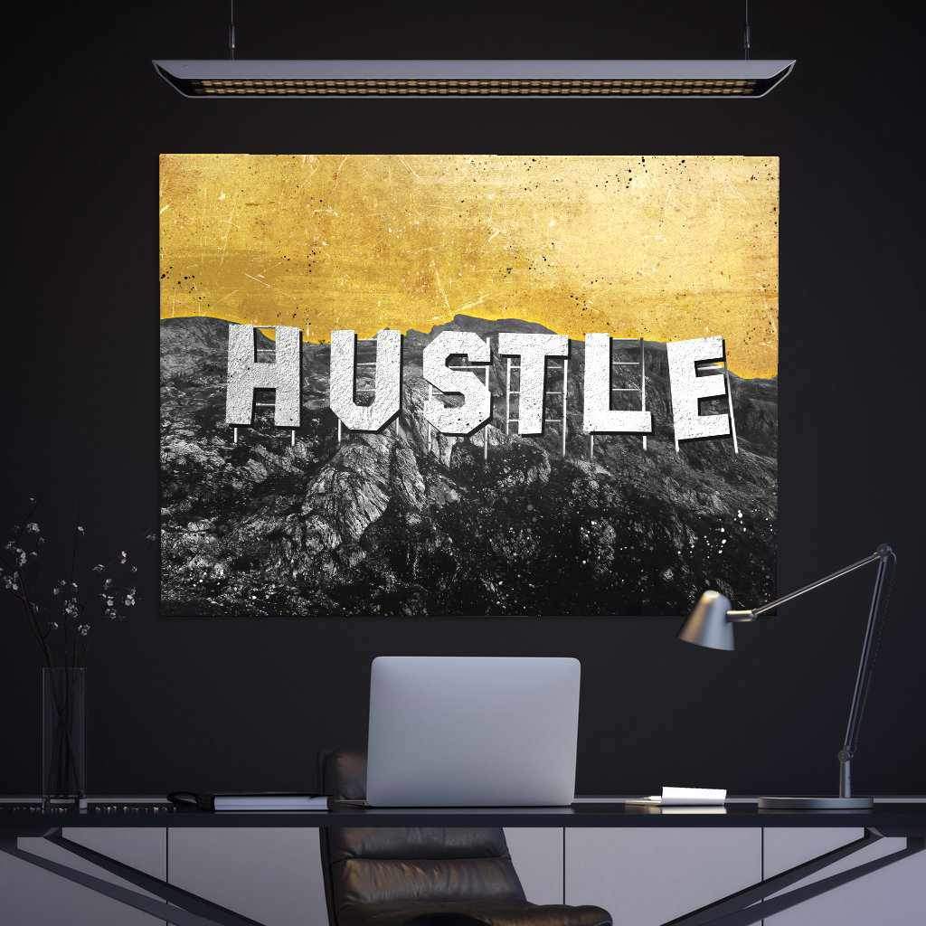 Hollywood Hustle Inspirational Wall Art Motivational Poster Canvas-HOLLYWOOD HUSTLE-DEVICI