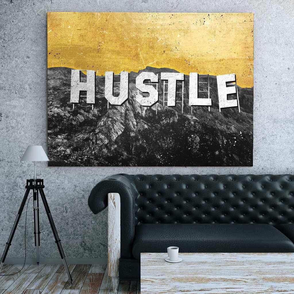 Hollywood Hustle Inspirational Wall Art Motivational Poster Canvas-HOLLYWOOD HUSTLE-DEVICI
