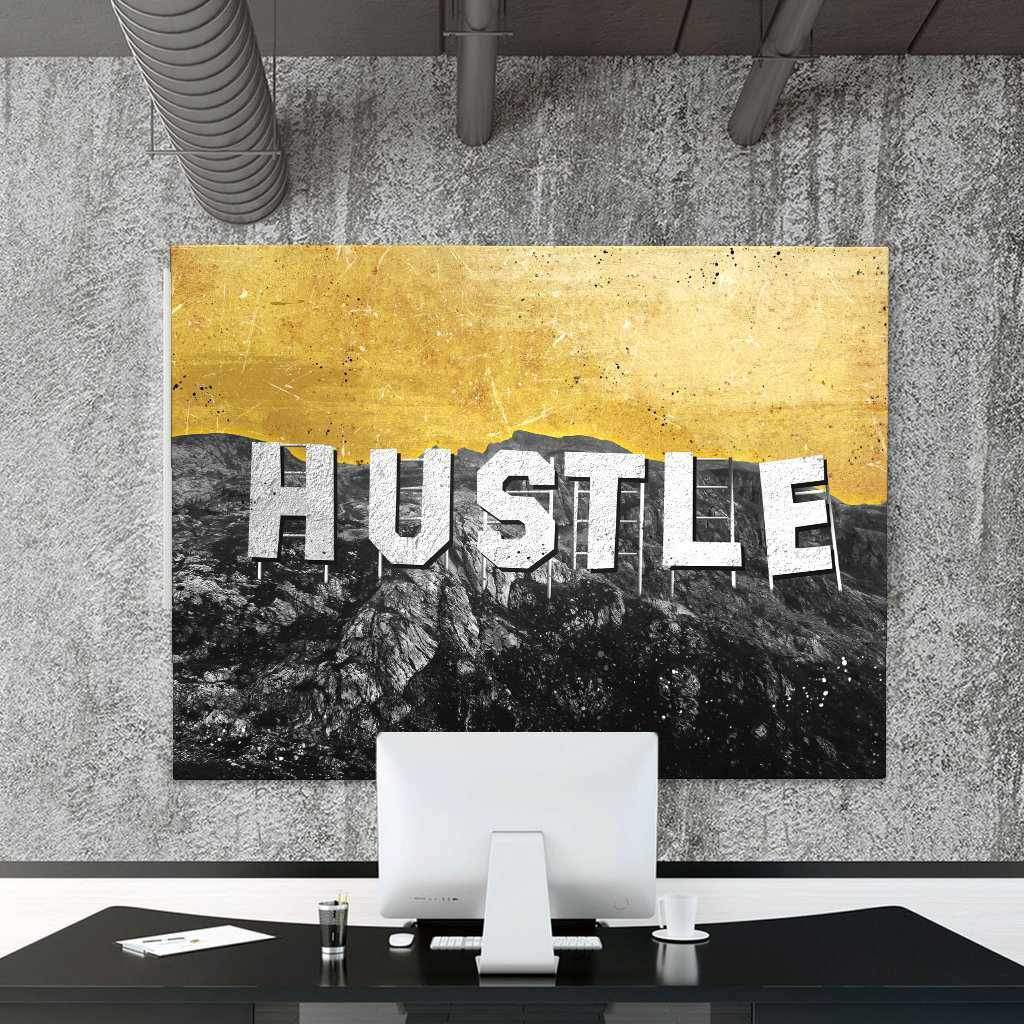 Hollywood Hustle Inspirational Wall Art Motivational Poster Canvas-HOLLYWOOD HUSTLE-DEVICI