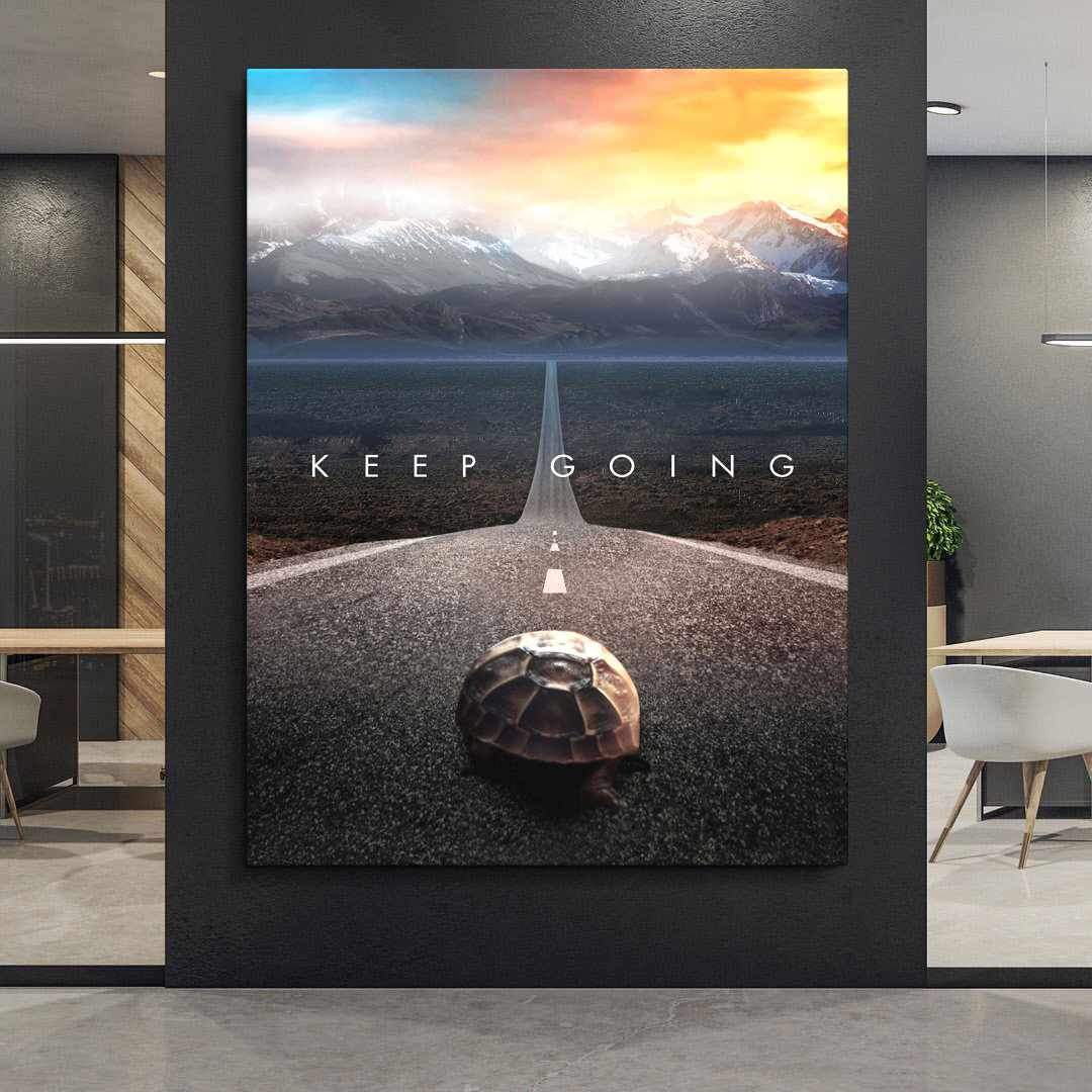 Keep Going Motivational Poster Canvas Print Modern Wall Art Decor-KEEP GOING-DEVICI
