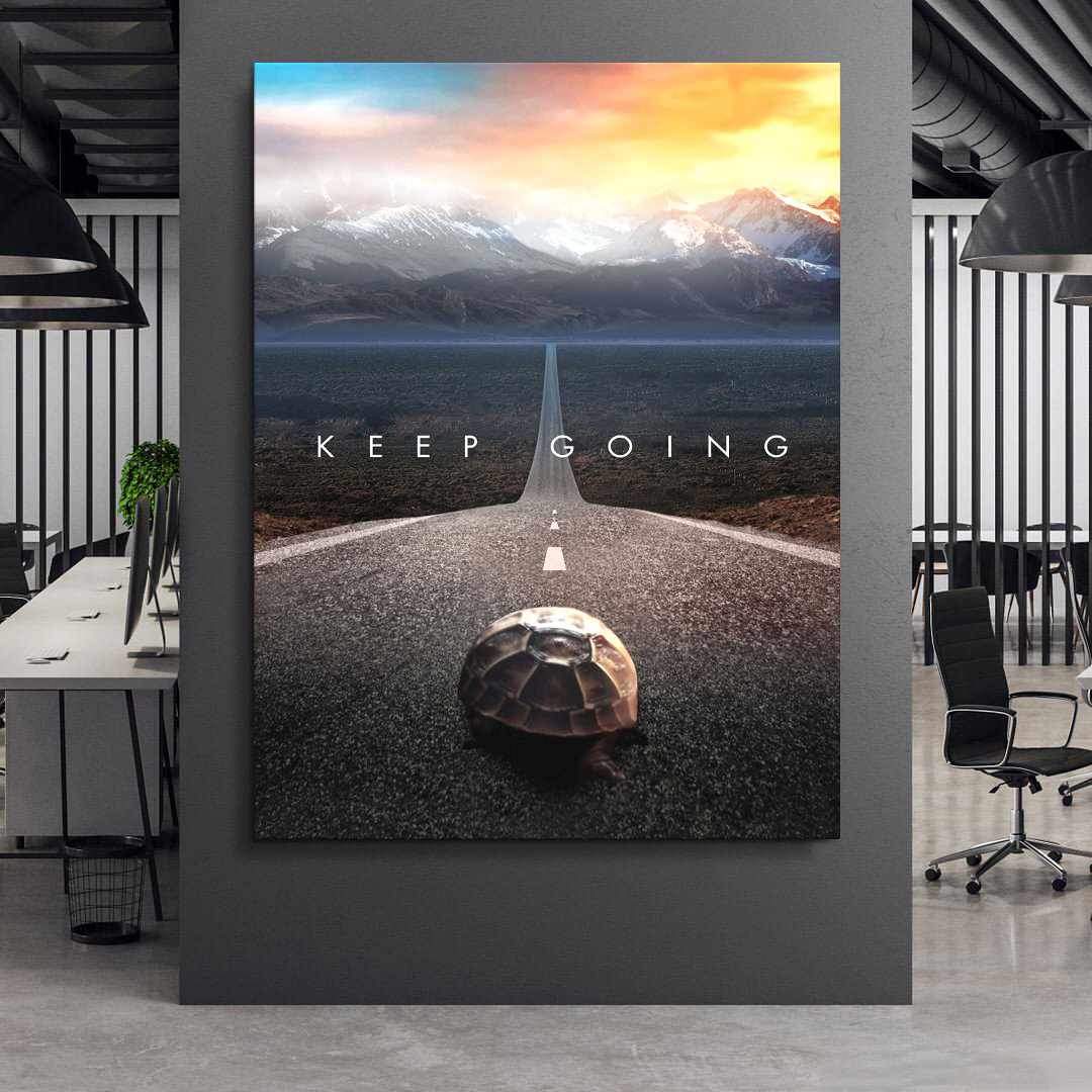 Keep Going Motivational Poster Canvas Print Modern Wall Art Decor-KEEP GOING-DEVICI