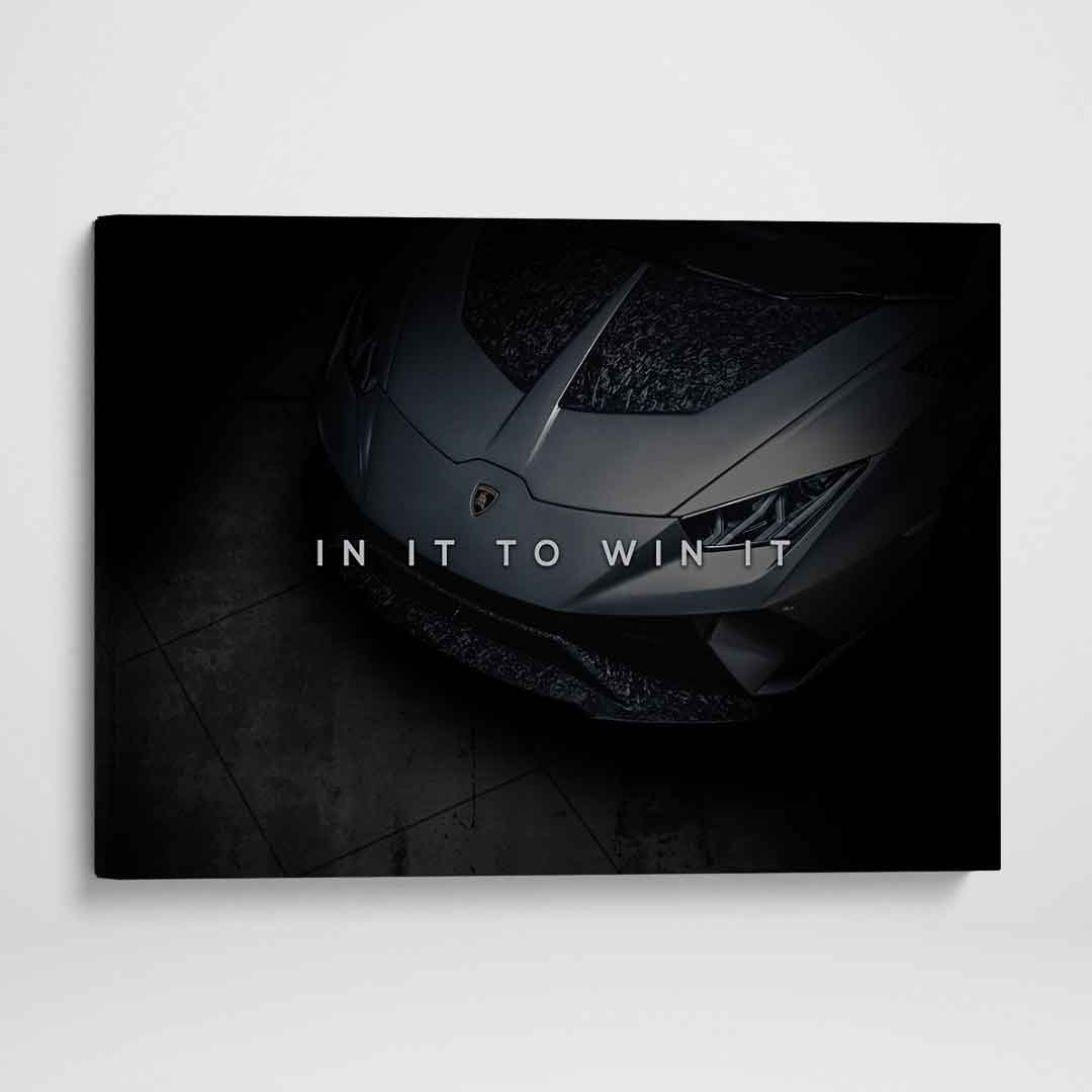 Lamborghini Inspirational Canvas Wall Art Motivational Poster Print-IN IT TO WIN IT-DEVICI