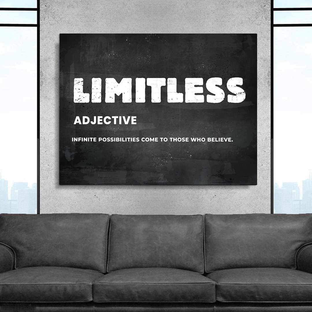 Limitless Inspirational Wall Art Motivational Poster Canvas Print-LIMITLESS-DEVICI