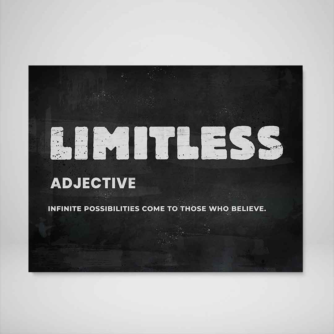 Limitless Inspirational Wall Art Motivational Poster Canvas Print-LIMITLESS-DEVICI