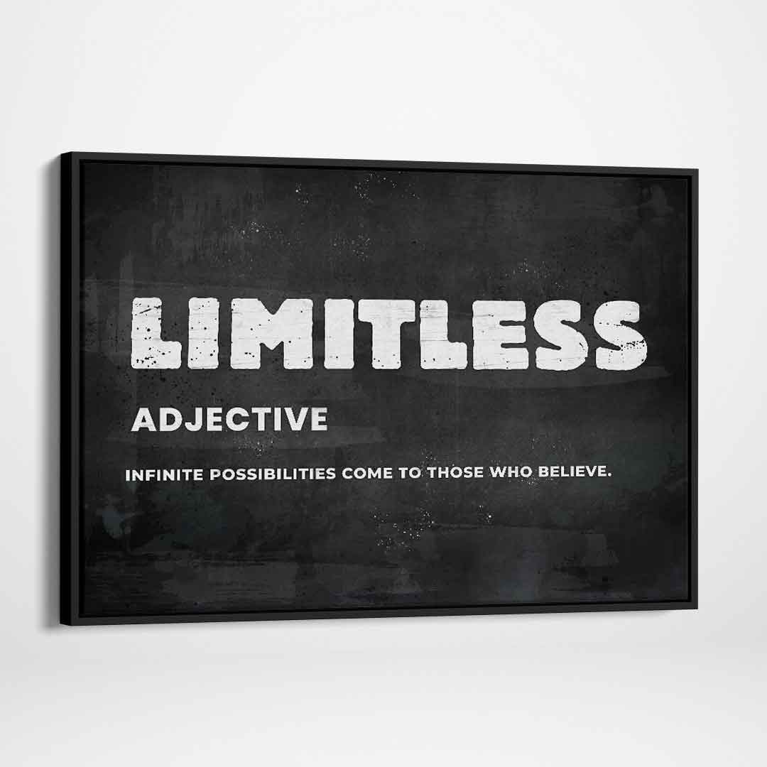 Limitless Inspirational Wall Art Motivational Poster Canvas Print-LIMITLESS-DEVICI