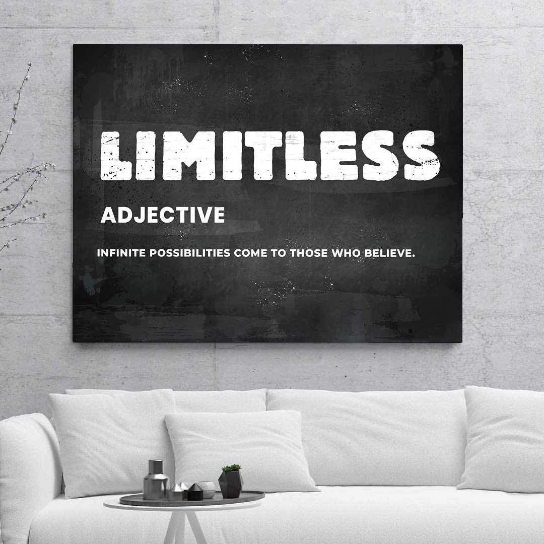 Limitless Inspirational Wall Art Motivational Poster Canvas Print-LIMITLESS-DEVICI