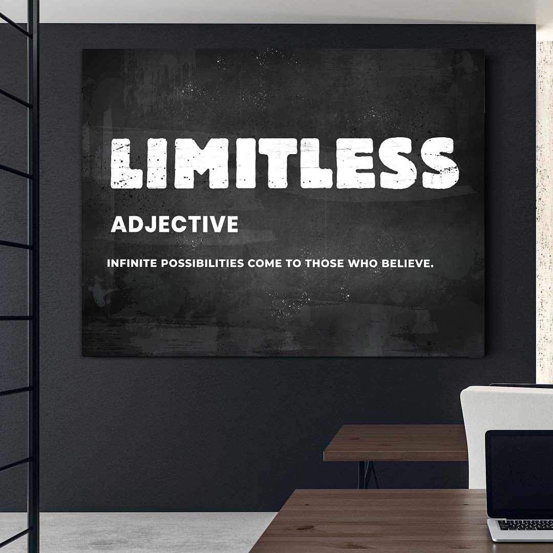 Limitless Inspirational Wall Art Motivational Poster Canvas Print-LIMITLESS-DEVICI