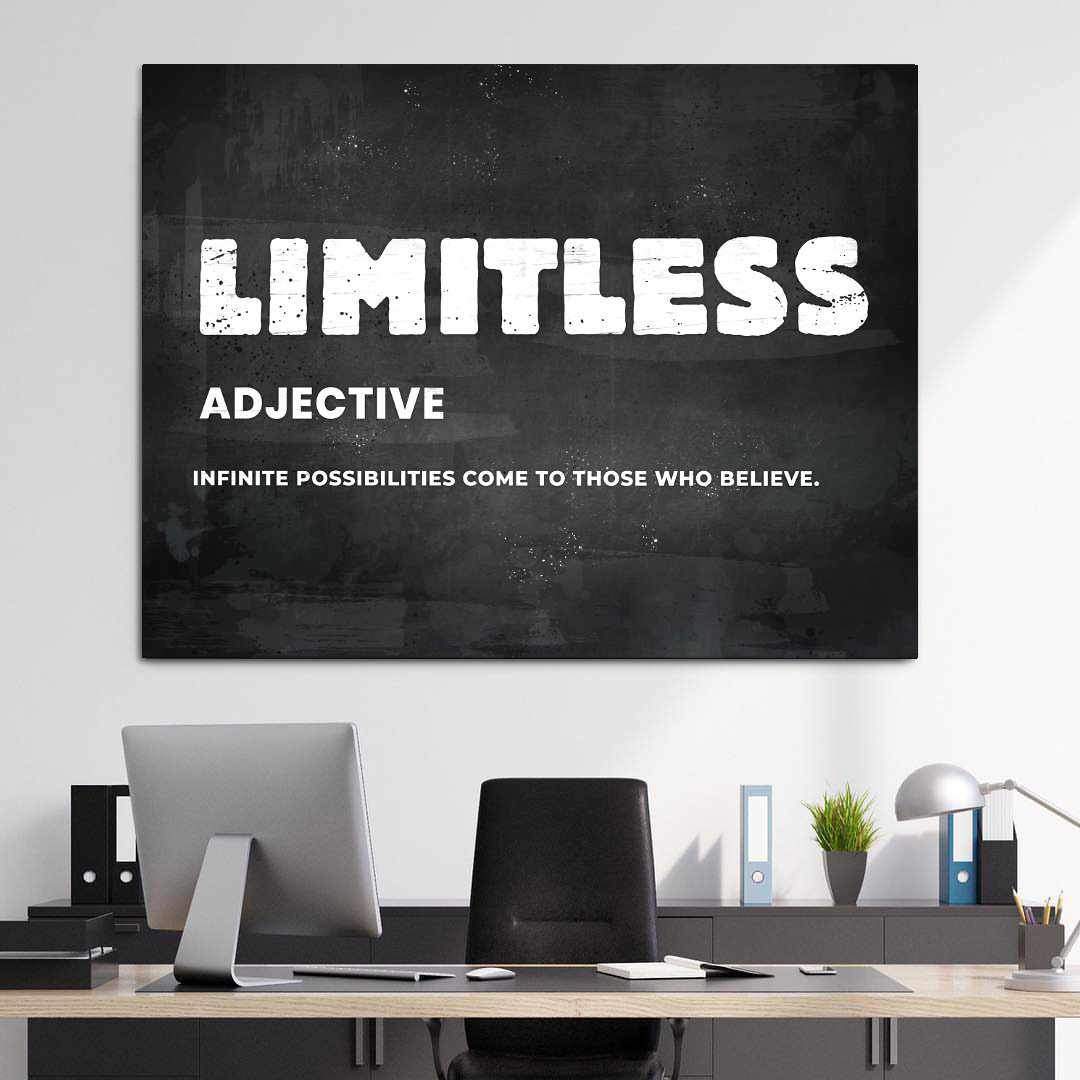 Limitless Inspirational Wall Art Motivational Poster Canvas Print-LIMITLESS-DEVICI