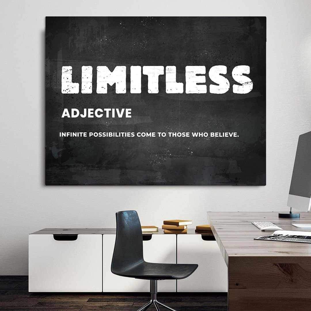 Limitless Inspirational Wall Art Motivational Poster Canvas Print-LIMITLESS-DEVICI