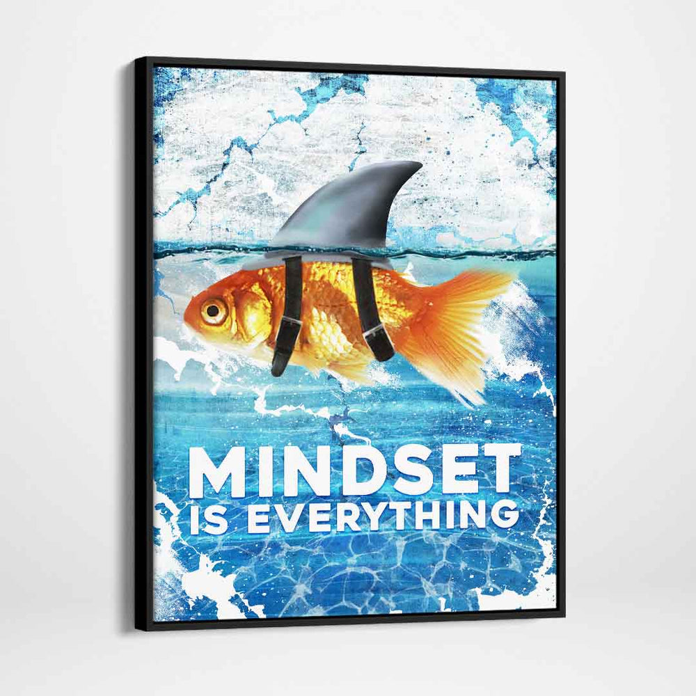 Mindset Is Everything Office Wall Art Motivational Poster Canvas Print