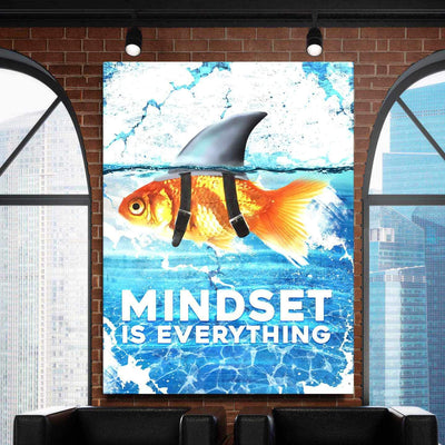Mindset Is Everything Office Wall Art Motivational Poster Canvas Print ...