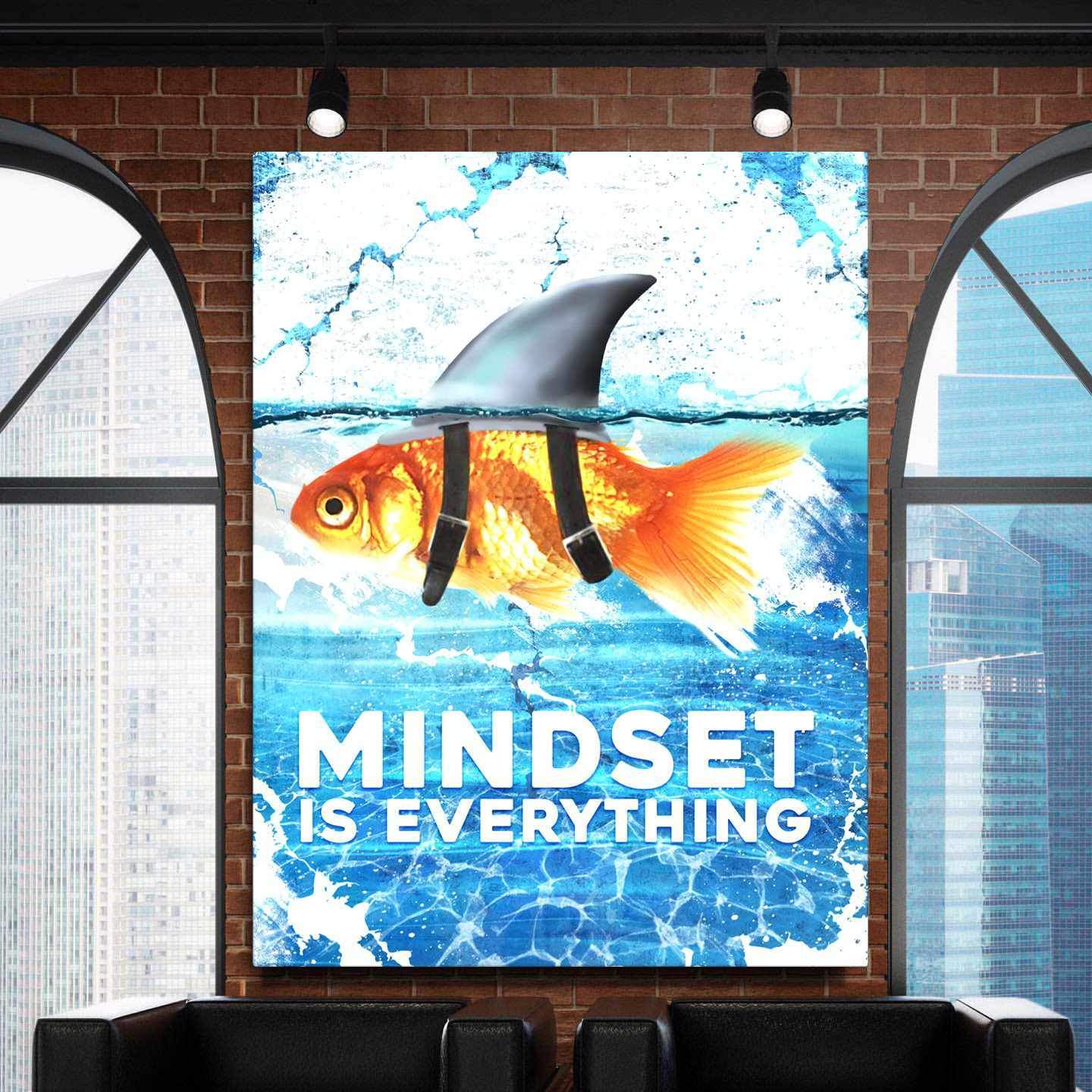 Mindset Is Everything Office Wall Art Motivational Poster Canvas Print-MINDSET IS EVERYTHING-DEVICI