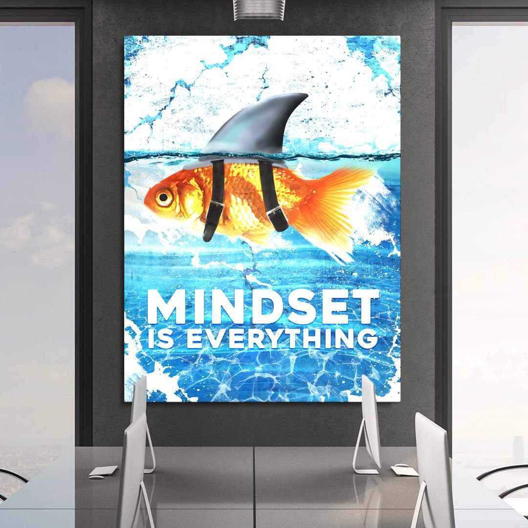 Mindset Is Everything Office Wall Art Motivational Poster Canvas Print-MINDSET IS EVERYTHING-DEVICI