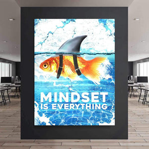 Mindset Is Everything Office Wall Art Motivational Poster Canvas Print ...