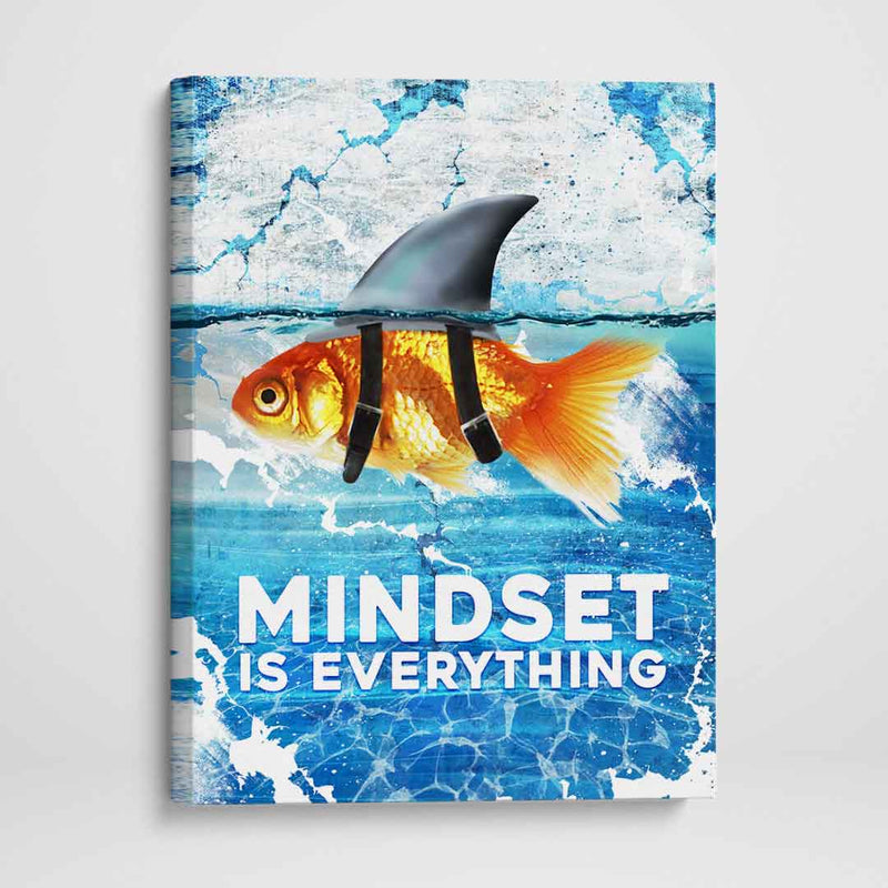 Mindset Is Everything Office Wall Art Motivational Poster Canvas Print ...