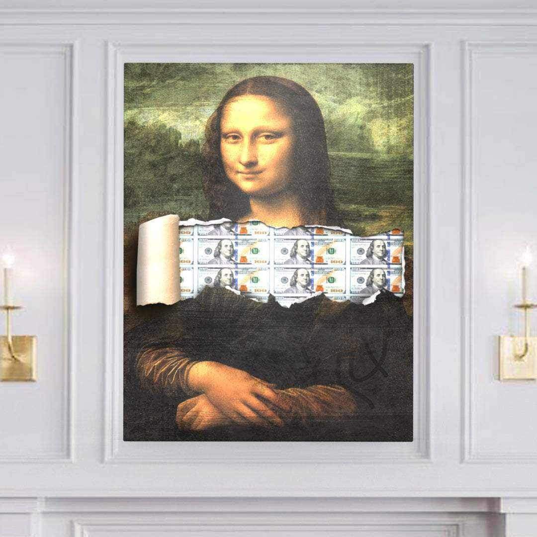 Mona Lisa Money Motivational Poster Canvas Print Modern Wall Art Decor-MONEY LISA-DEVICI