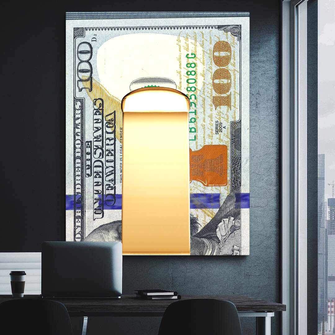 Money Clip Motivational Poster Canvas Print Inspirational Wall Art-MONEY CLIP-DEVICI