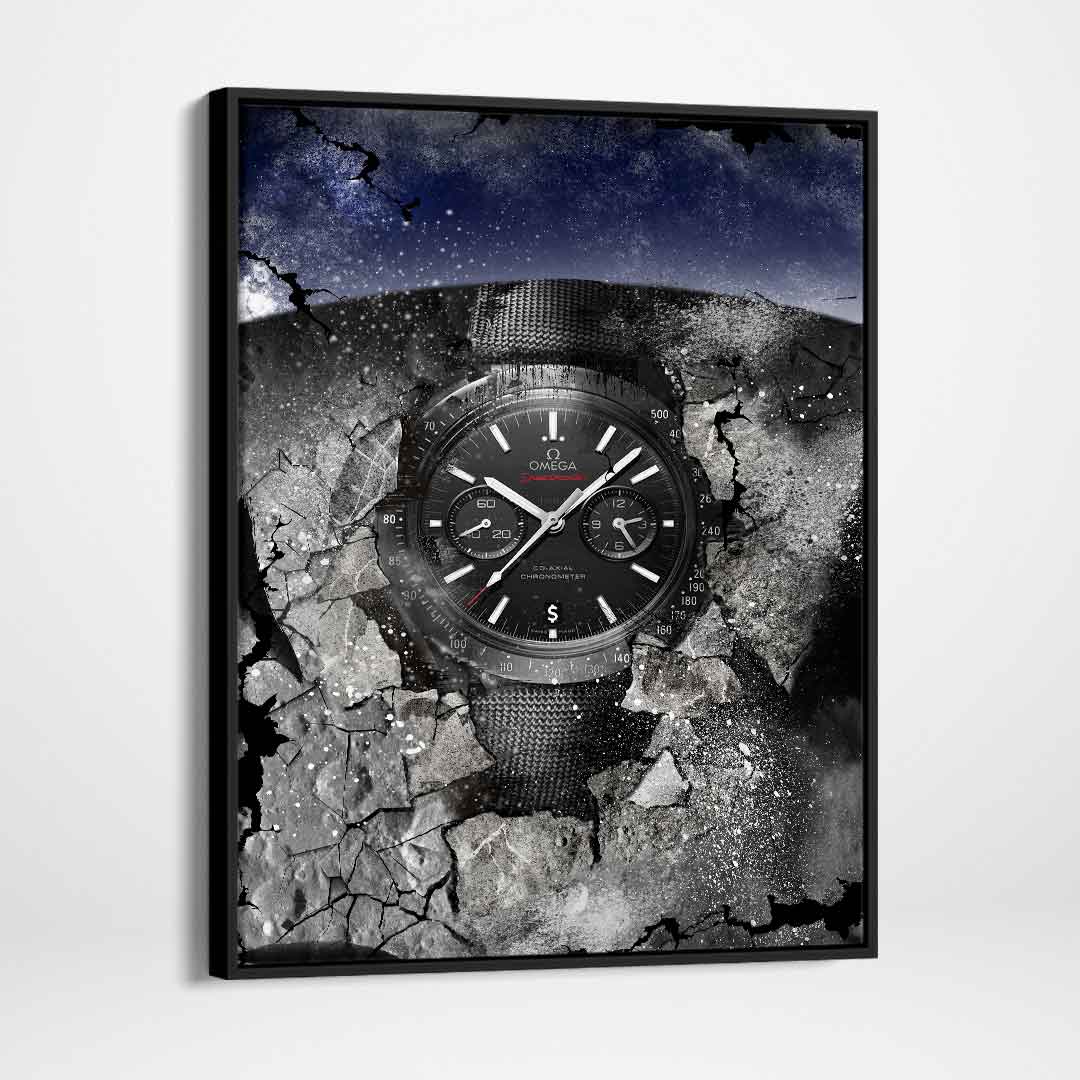 Omega Art Speedmaster Dark Side Of The Moon Watch Poster Canvas Print-DARK SIDE OF THE MOON-DEVICI