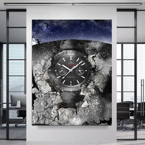 Omega Art Speedmaster Dark Side Of The Moon Watch Poster Canvas Print-DARK SIDE OF THE MOON-DEVICI