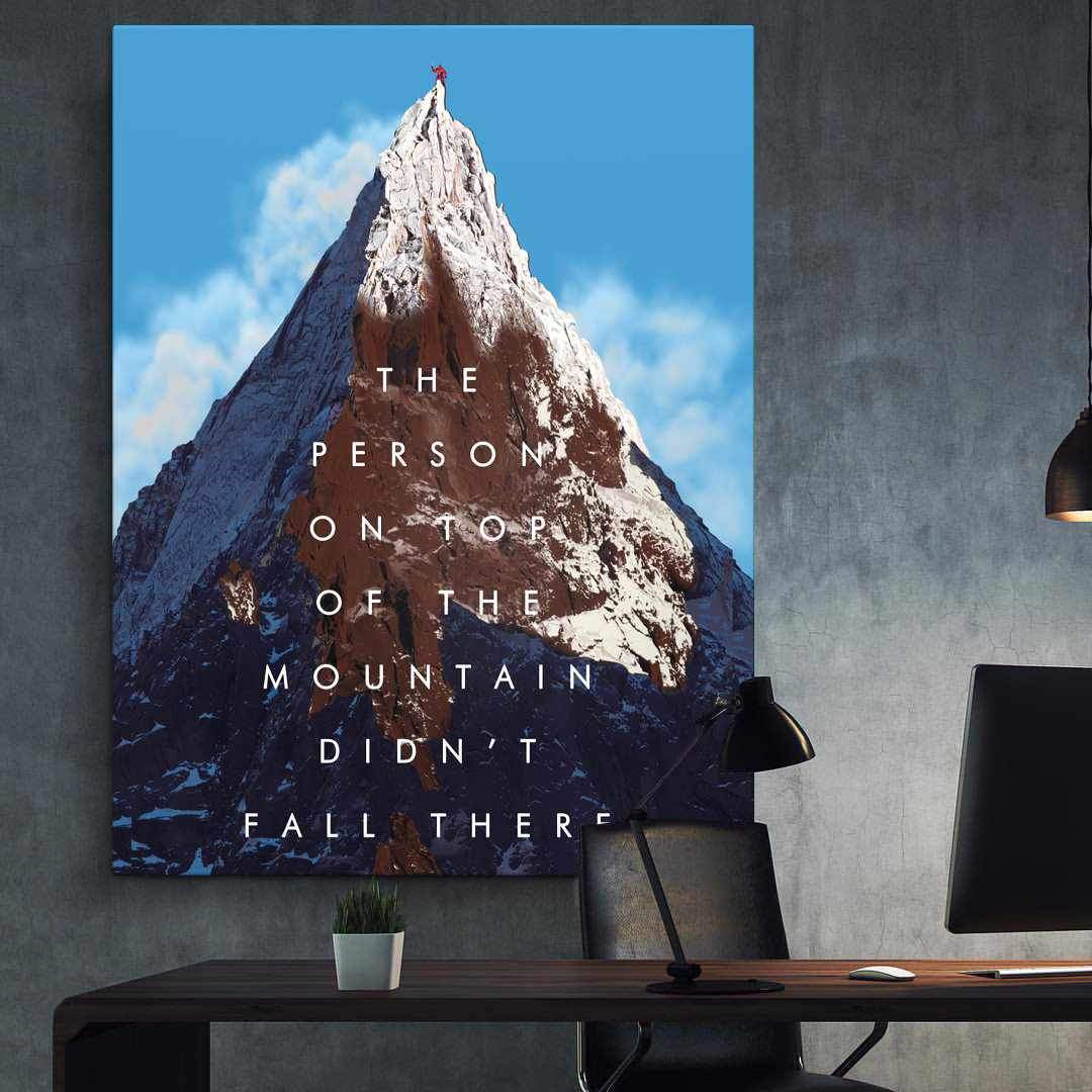 On Top Motivational Poster Canvas Print Inspirational Office Wall Art-ON TOP-DEVICI