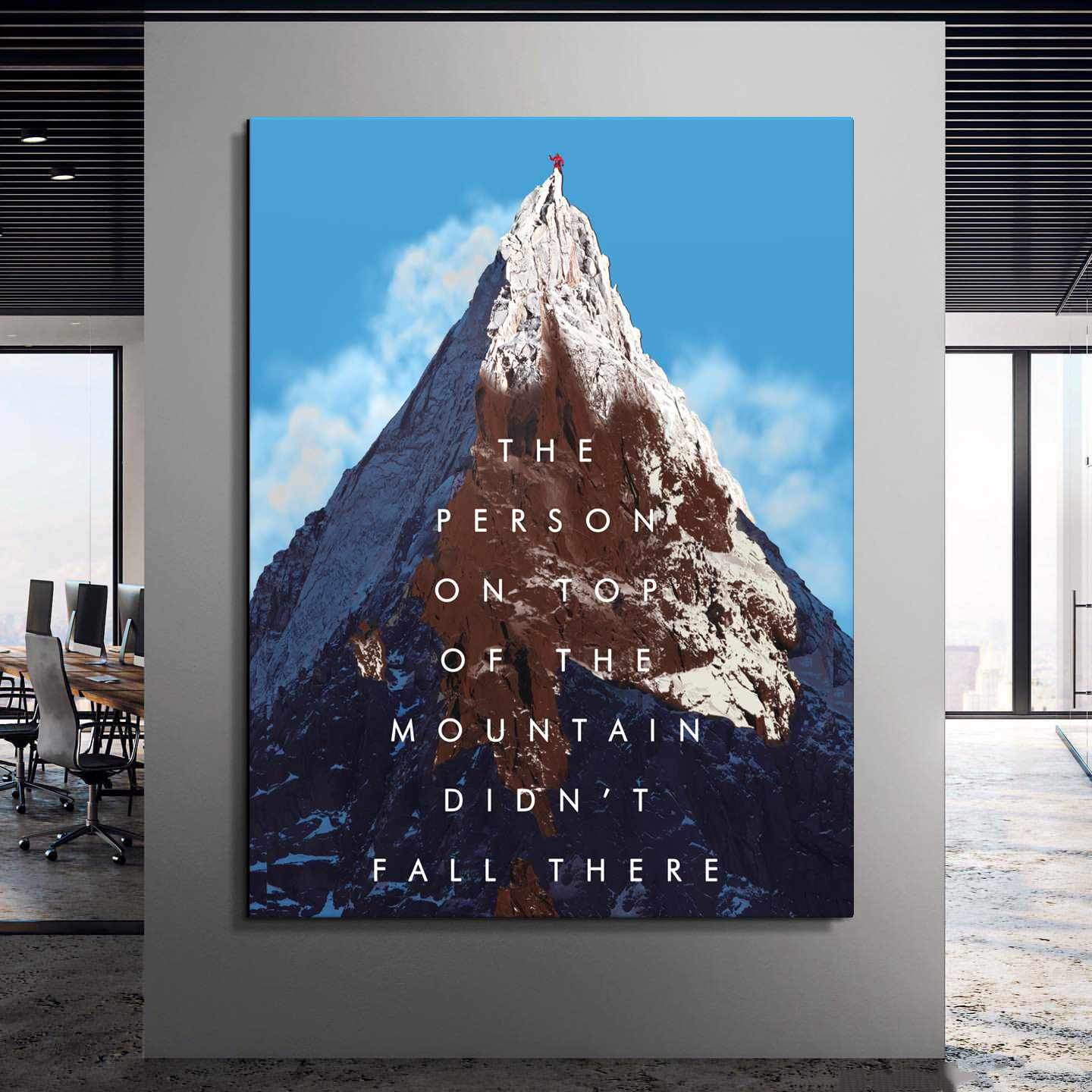 On Top Motivational Poster Canvas Print Inspirational Office Wall Art-ON TOP-DEVICI