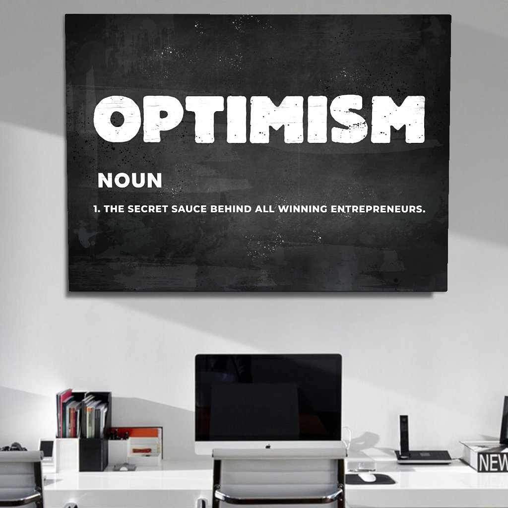 Optimism Motivational Poster Canvas Print Inspirational Wall Art Decor-OPTIMISM-DEVICI