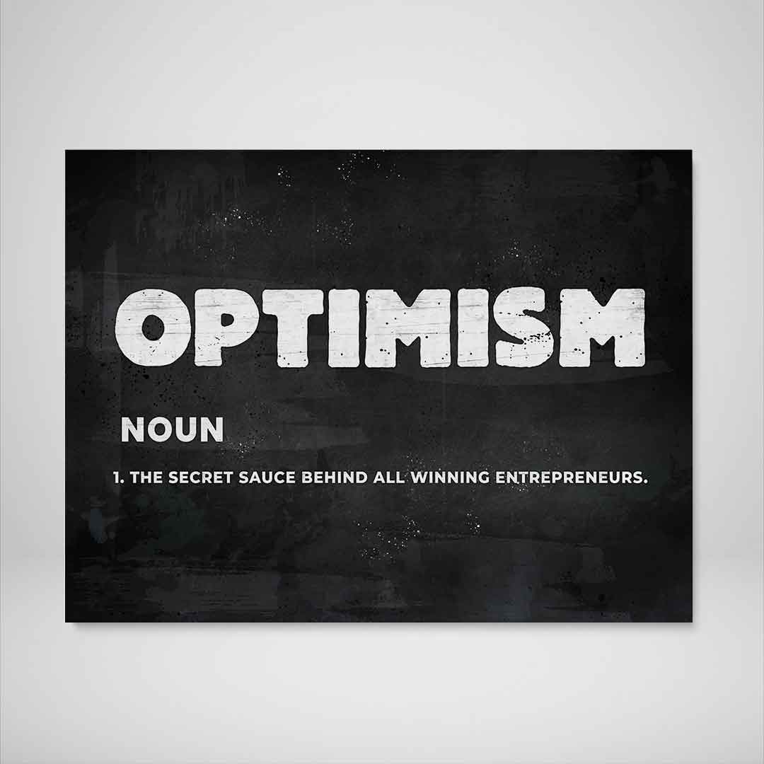 Optimism Motivational Poster Canvas Print Inspirational Wall Art Decor-OPTIMISM-DEVICI