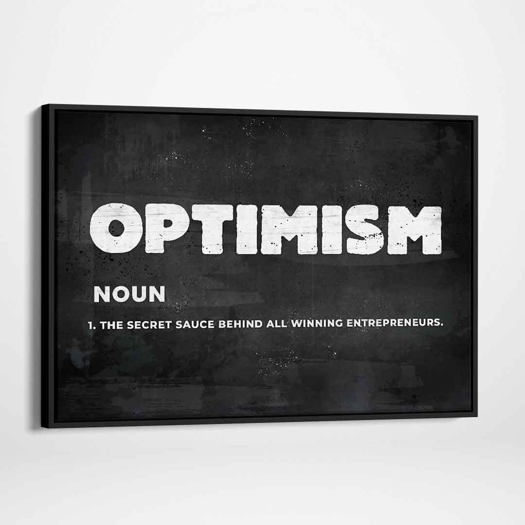 Optimism Motivational Poster Canvas Print Inspirational Wall Art Decor-OPTIMISM-DEVICI