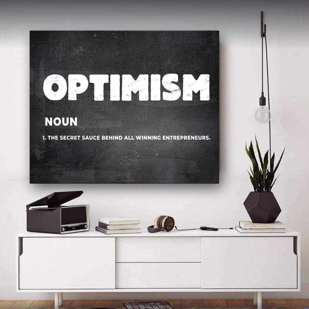 Optimism Motivational Poster Canvas Print Inspirational Wall Art Decor-OPTIMISM-DEVICI