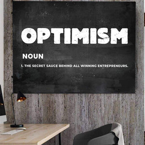 Optimism Motivational Poster Canvas Print Inspirational Wall Art Decor-OPTIMISM-DEVICI