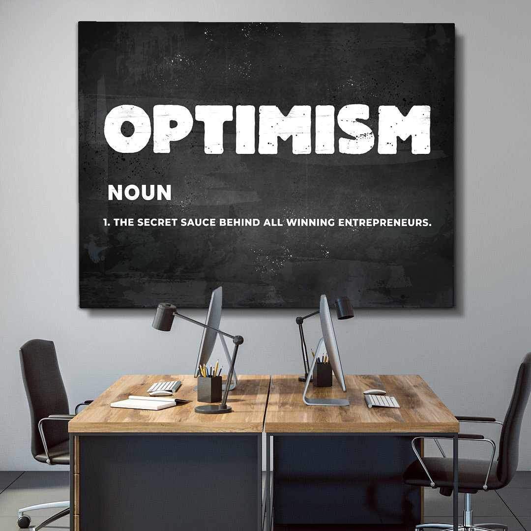 Optimism Motivational Poster Canvas Print Inspirational Wall Art Decor-OPTIMISM-DEVICI