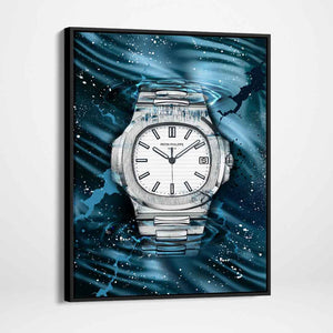 Patek Philippe Art Nautilus Silver Watch Poster Canvas Print Watch Art-PATEK PERFECTION-DEVICI