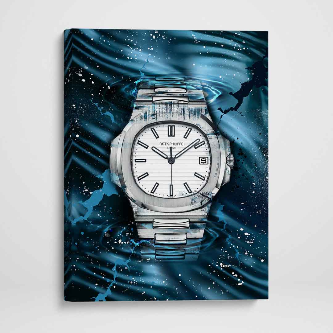 Patek Philippe Art Nautilus Silver Watch Poster Canvas Print Watch Art-PATEK PERFECTION-DEVICI