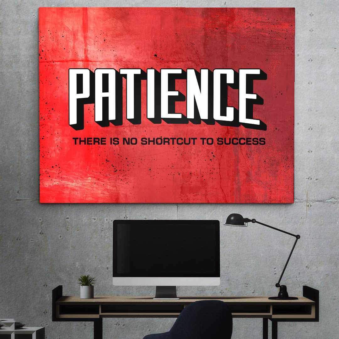 Patience Inspirational Wall Art Motivational Poster Canvas Print-PATIENCE-DEVICI