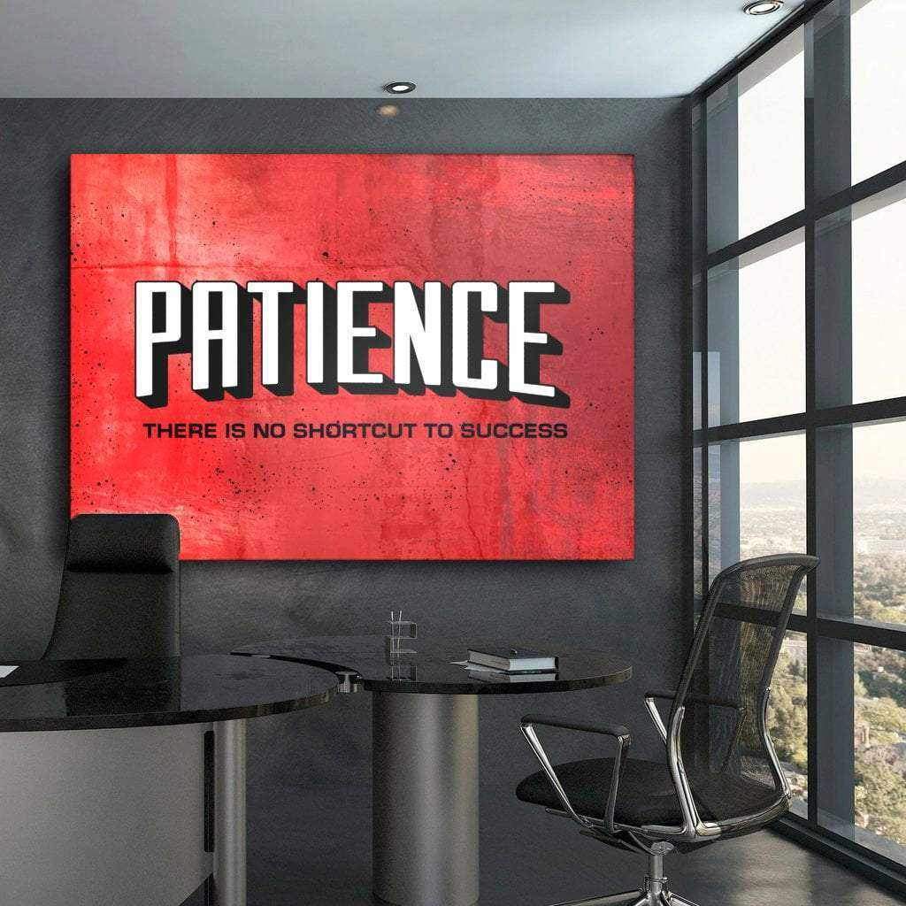 Patience Inspirational Wall Art Motivational Poster Canvas Print-PATIENCE-DEVICI