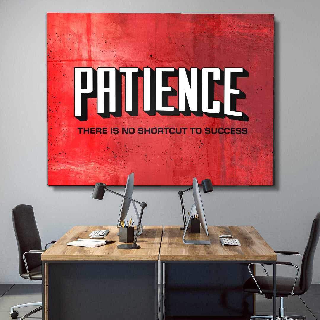 Patience Inspirational Wall Art Motivational Poster Canvas Print-PATIENCE-DEVICI