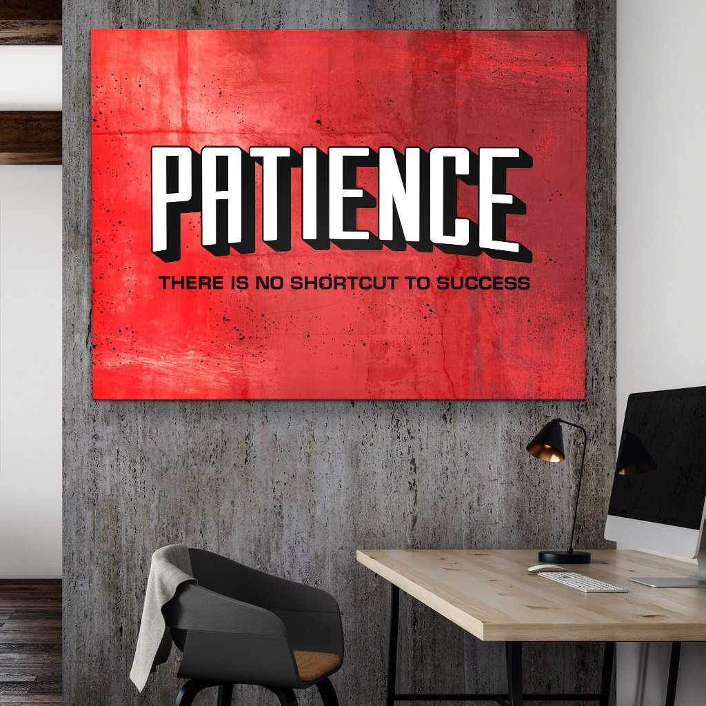 Patience Inspirational Wall Art Motivational Poster Canvas Print-PATIENCE-DEVICI