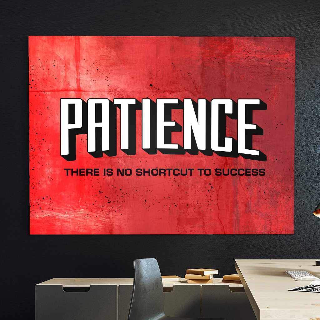 Patience Inspirational Wall Art Motivational Poster Canvas Print-PATIENCE-DEVICI