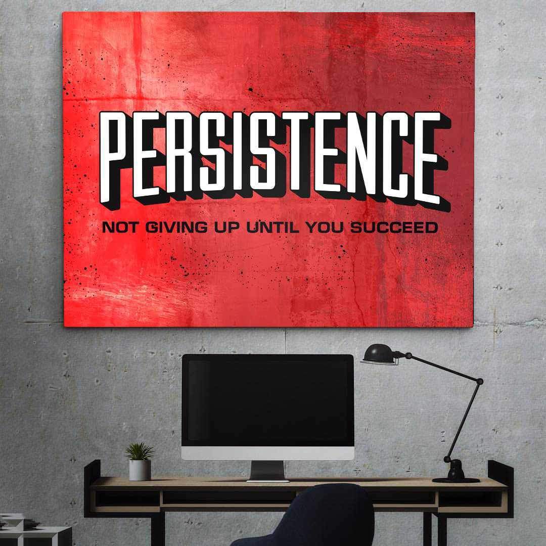 Persistence Motivational Poster Canvas Print Inspirational Wall Art-PERSISTENCE-DEVICI