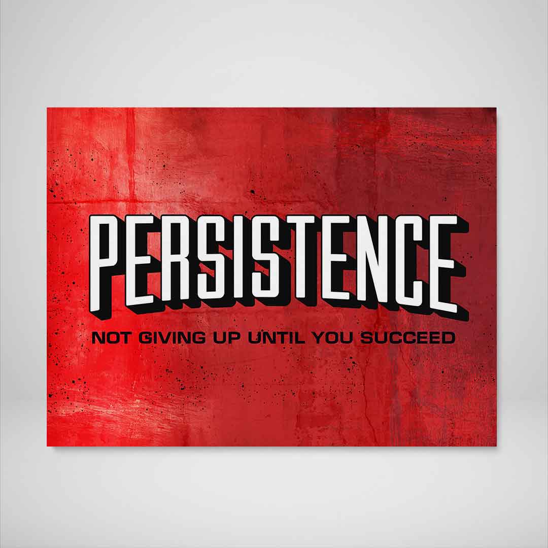 Persistence Motivational Poster Canvas Print Inspirational Wall Art-PERSISTENCE-DEVICI