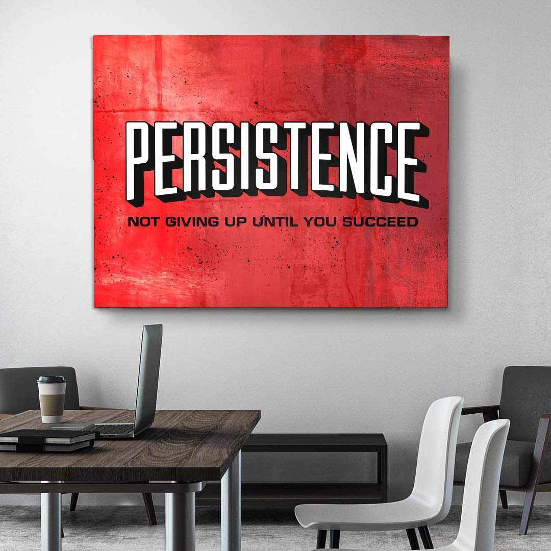 Persistence Motivational Poster Canvas Print Inspirational Wall Art-PERSISTENCE-DEVICI