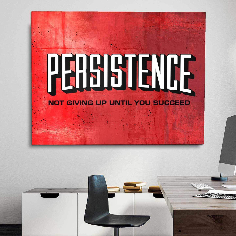 Peritance Posters Persistence Motivational Poster Canvas Print Inspirational Wall Art ...