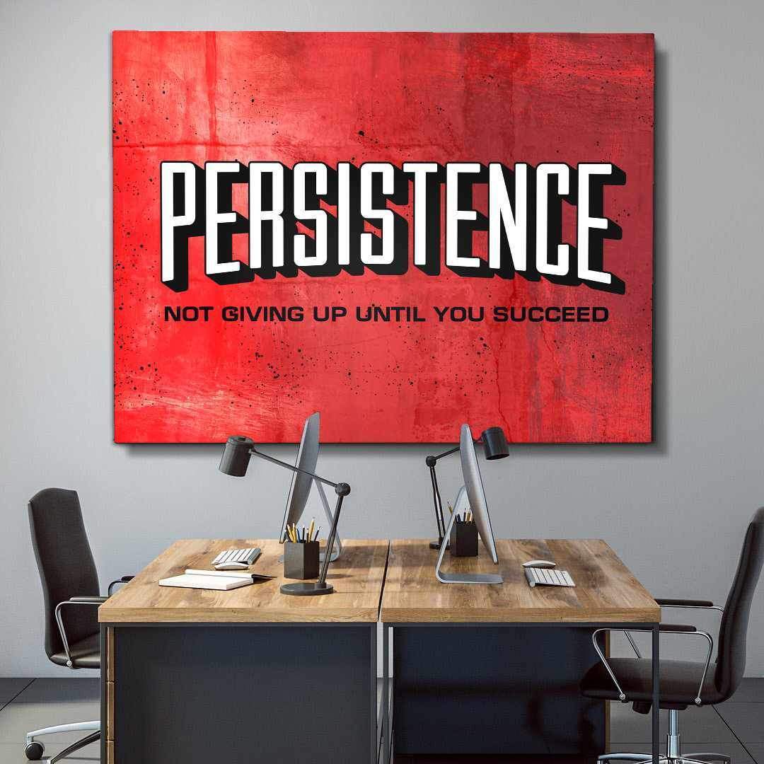 Persistence Motivational Poster Canvas Print Inspirational Wall Art-PERSISTENCE-DEVICI