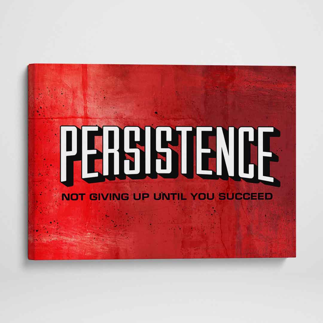 Persistence Motivational Poster Canvas Print Inspirational Wall Art-PERSISTENCE-DEVICI