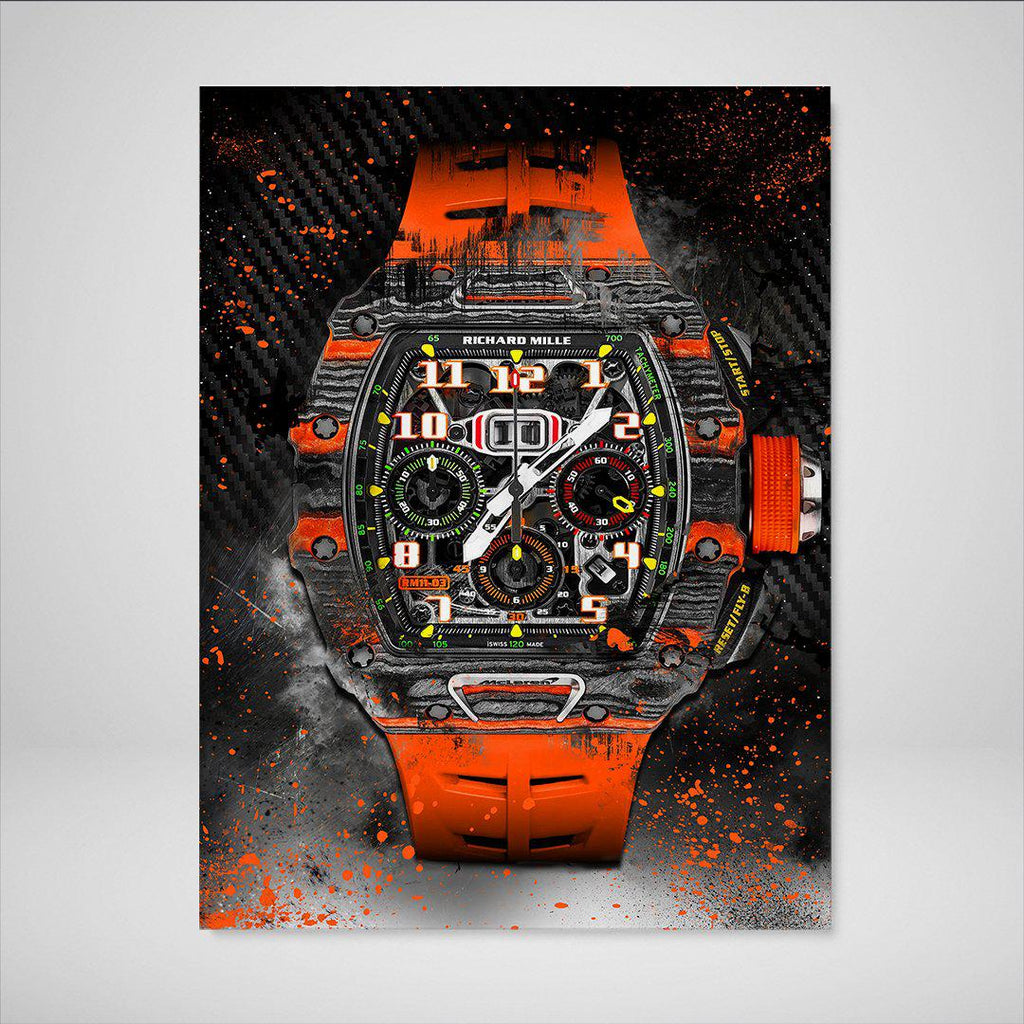 Richard Mille 11 03 McLaren Watch Poster Canvas Print Watch Art